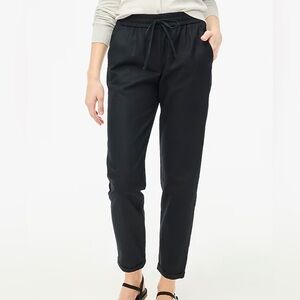 J.Crew Factory Linen-cotton blend drawstring pant size 4 Prewines ( Pre owned)